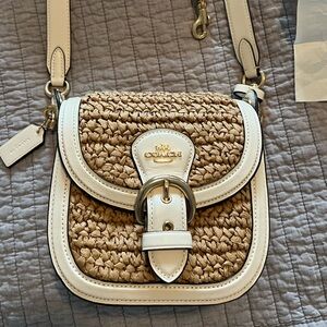 Coach white and straw bag - Kleo Shoulder Bag 17